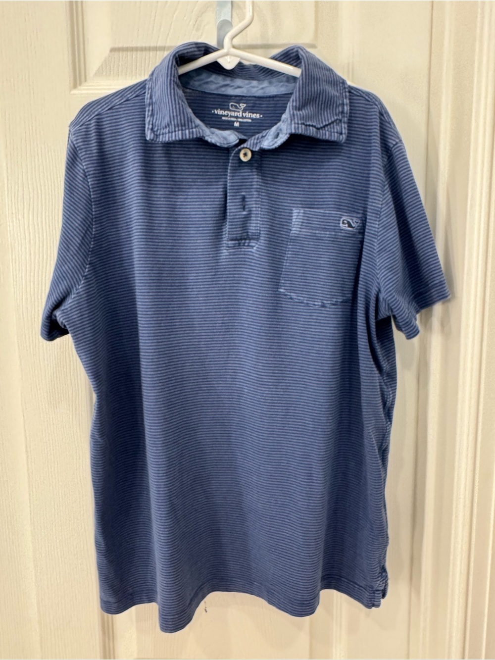 Vineyard Vines Navy Ribbed Pocket Polo